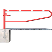 Swiveling gates | for casting in concrete, hot-dip galvanized | total width: 3000 mm | for padlock